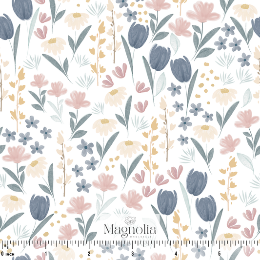 Dainty Watercolor White | Swiss Dot Knit