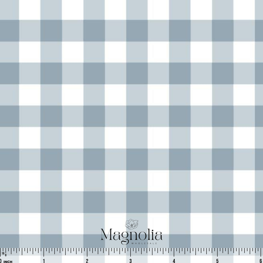 Seaside Gingham Morning Mist | Reign Rib Knit