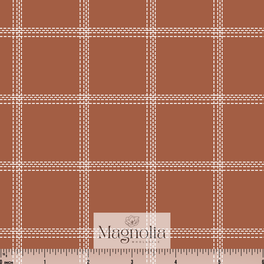 Basic Tartan Rust | Reign Rib Knit