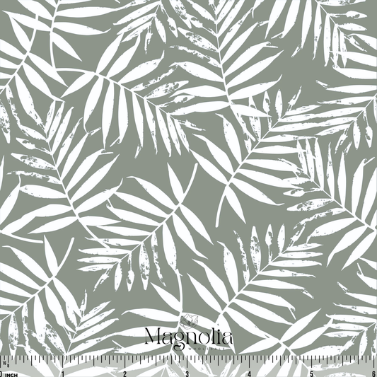 Lush Palms Sage | Poly Crepe