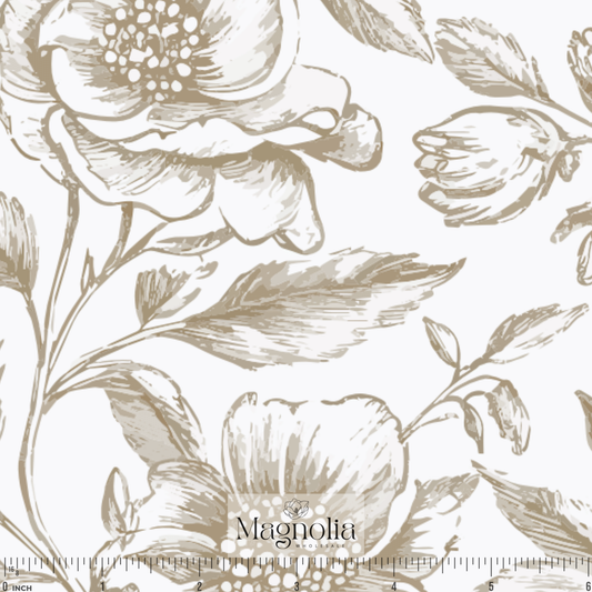 Timeless Toile Brown | Reign Rib Knit