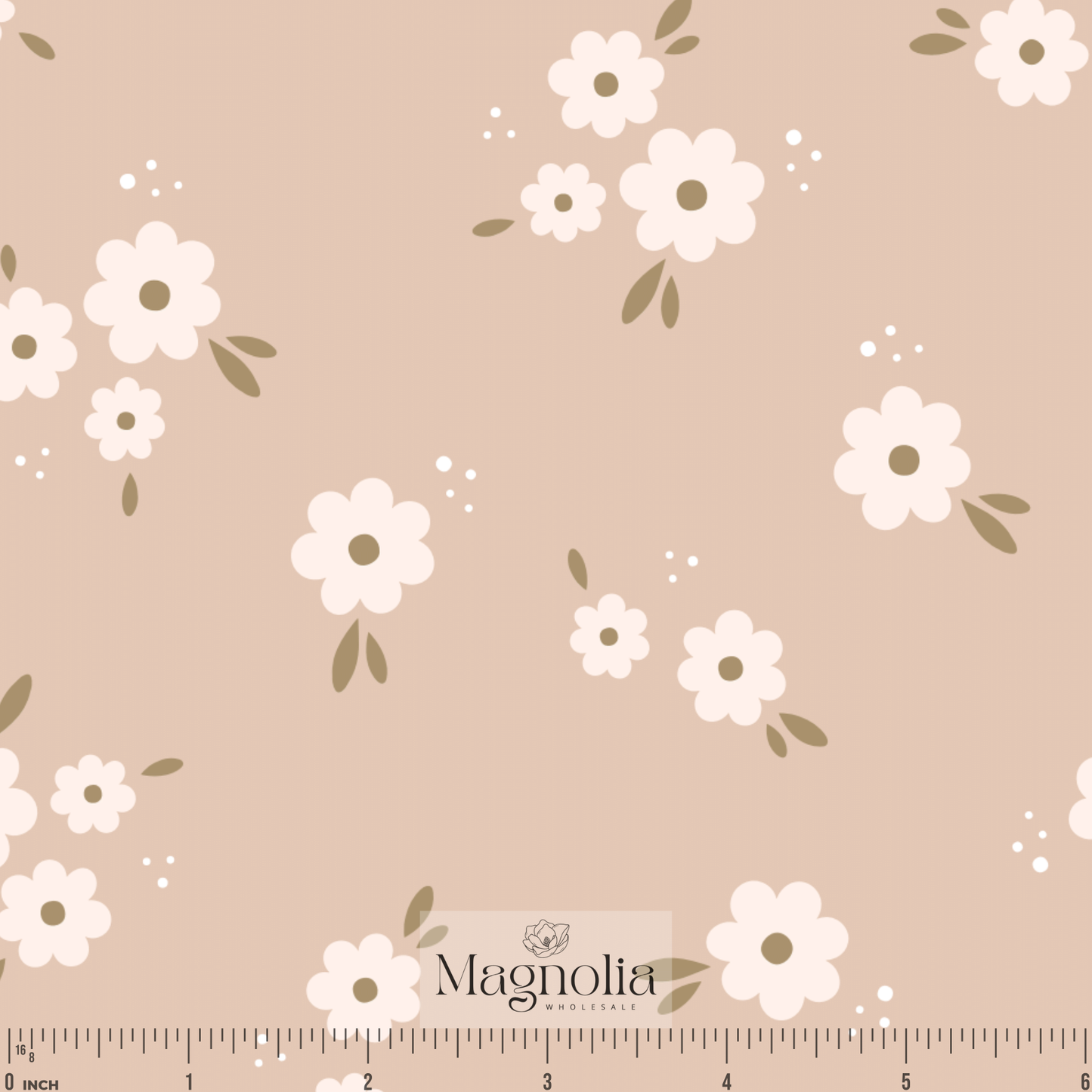Scattered Charm Dusty Rose | Poly Crepe