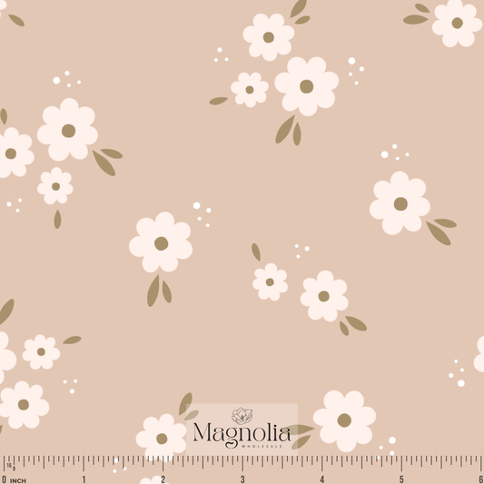 Scattered Charm Dusty Rose | Poly Crepe