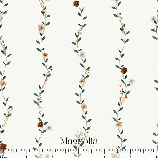 Vintage Vines Cream | Cotton Linen
