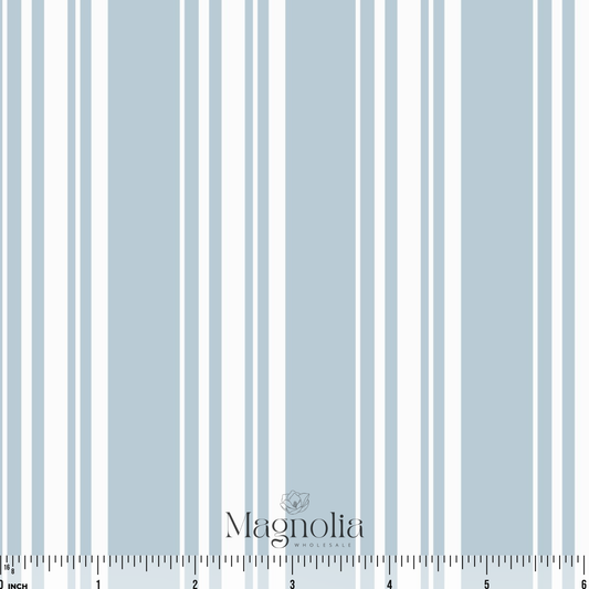Harbor Pinstripe Haze | Cotton Linen