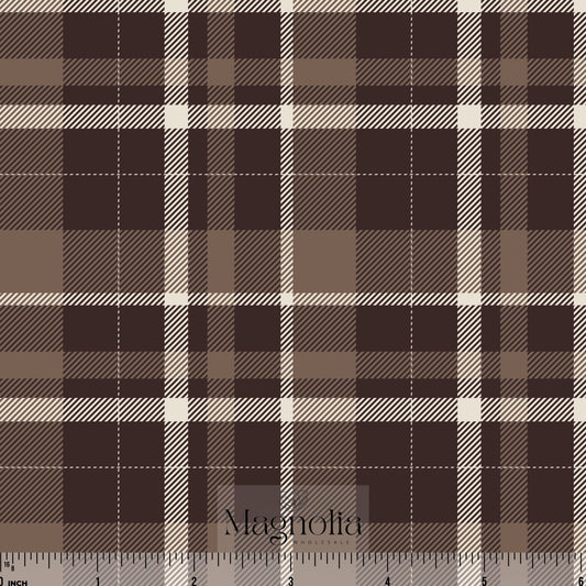 Rustic Plaid Brown | Cotton Linen
