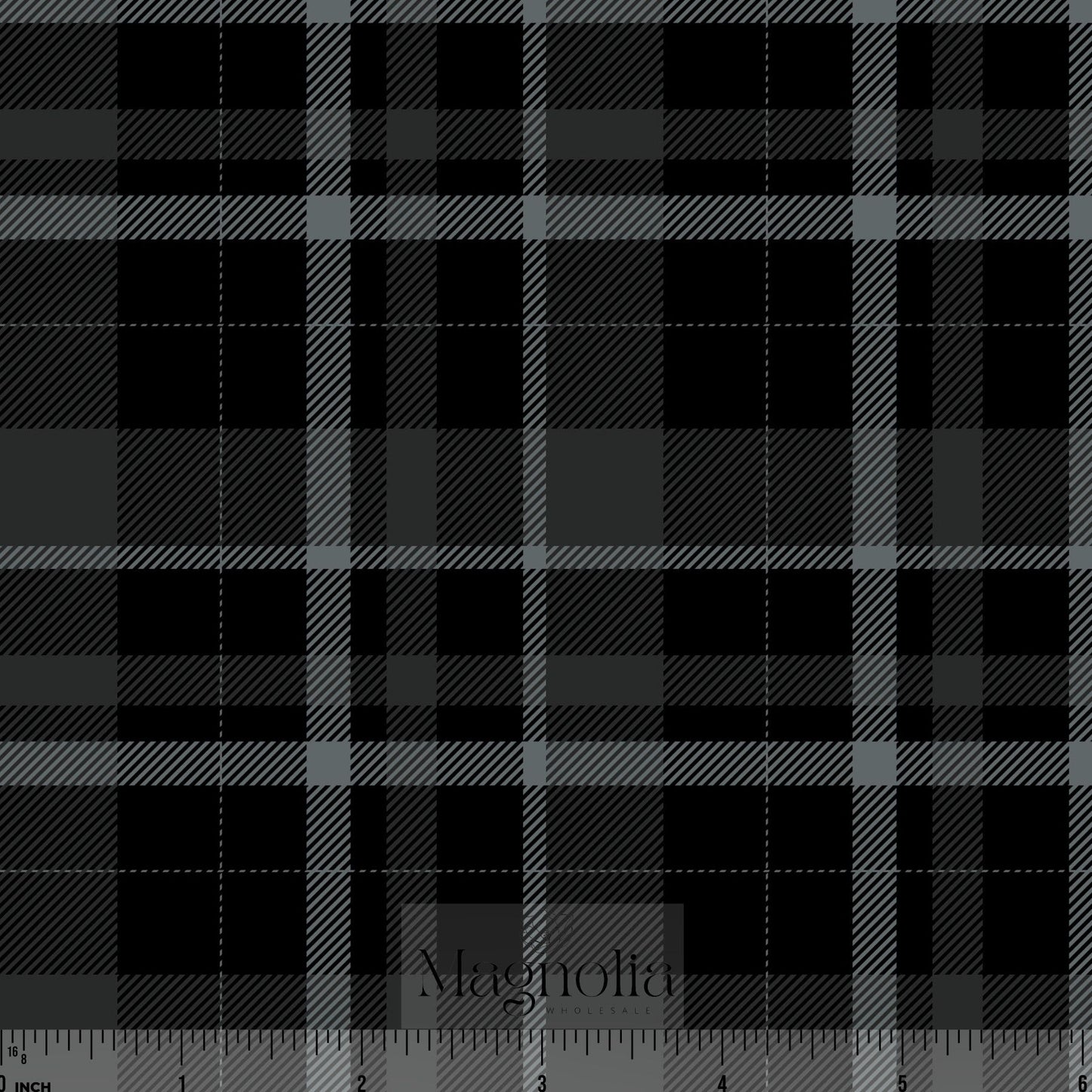 Rustic Plaid Black | Poly Crepe