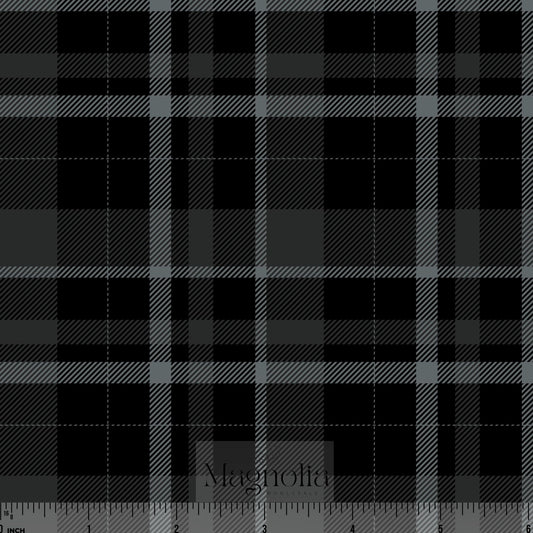 Rustic Plaid Black | Poly Crepe