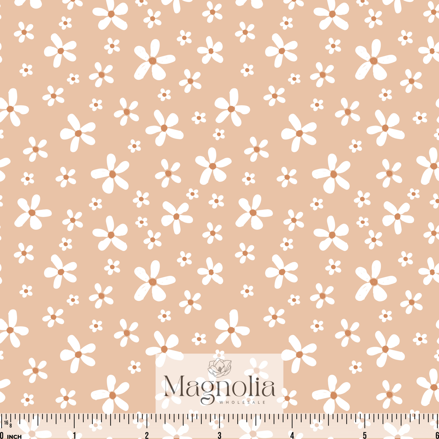 Sweet Daisies Powder Pink | Swiss Dot Knit