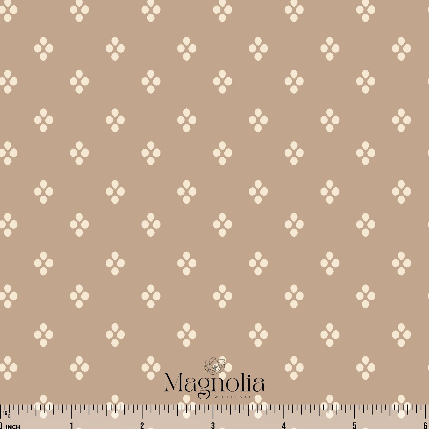 Ditsy Diamonds Tan | Poly Crepe
