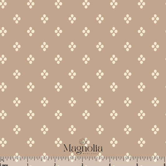 Ditsy Diamonds Tan | Poly Crepe