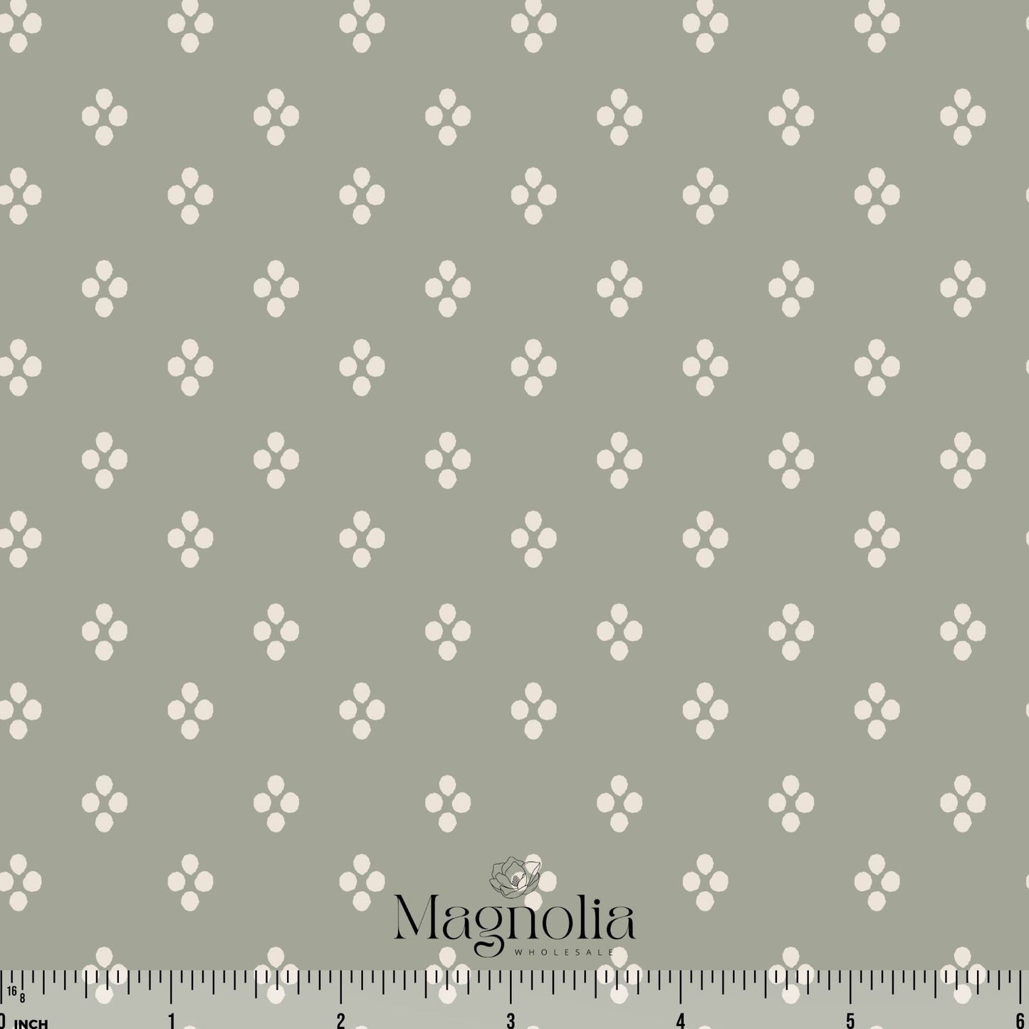 Ditsy Diamonds Sage | Cotton Linen