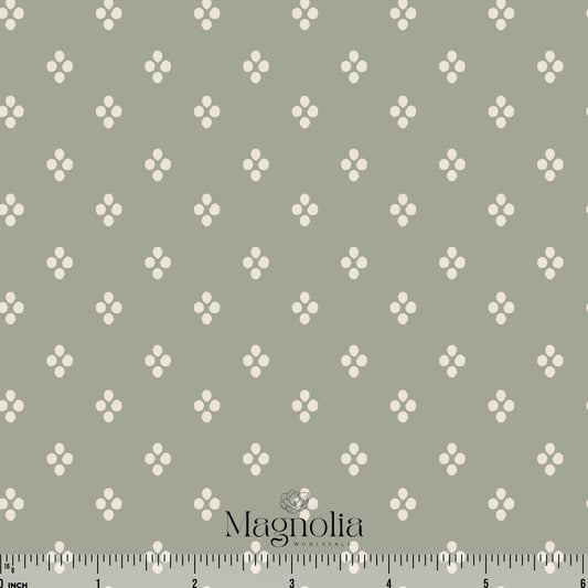 Ditsy Diamonds Sage | Cotton Linen