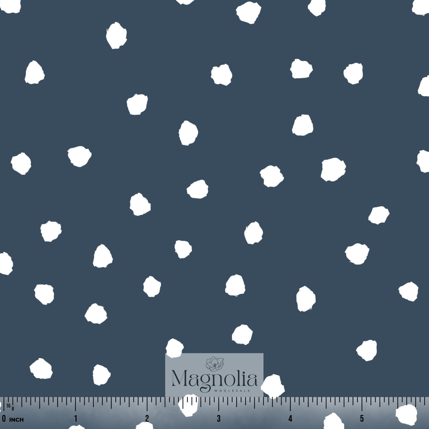 Ditsy Dots Navy | Reign Rib Knit
