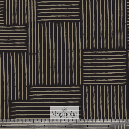 Modern Grid Charcoal | Reign Rib Knit