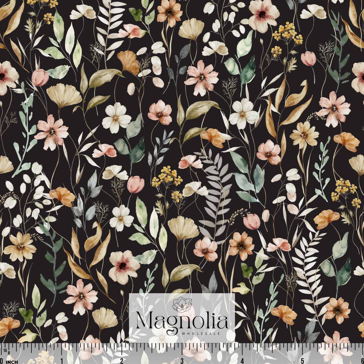 Foliage Fancies Black | Reign Rib Knit