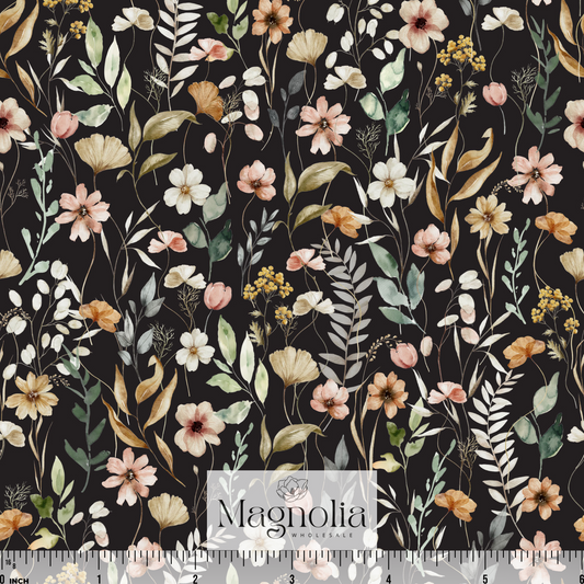 Foliage Fancies Black | Reign Rib Knit