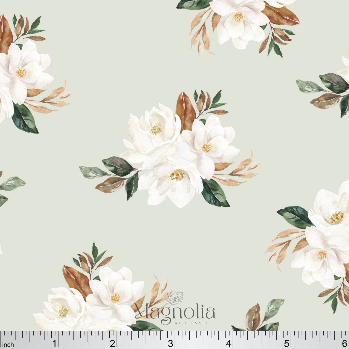 Magnolia Bouquets Sage | Reign Rib Knit