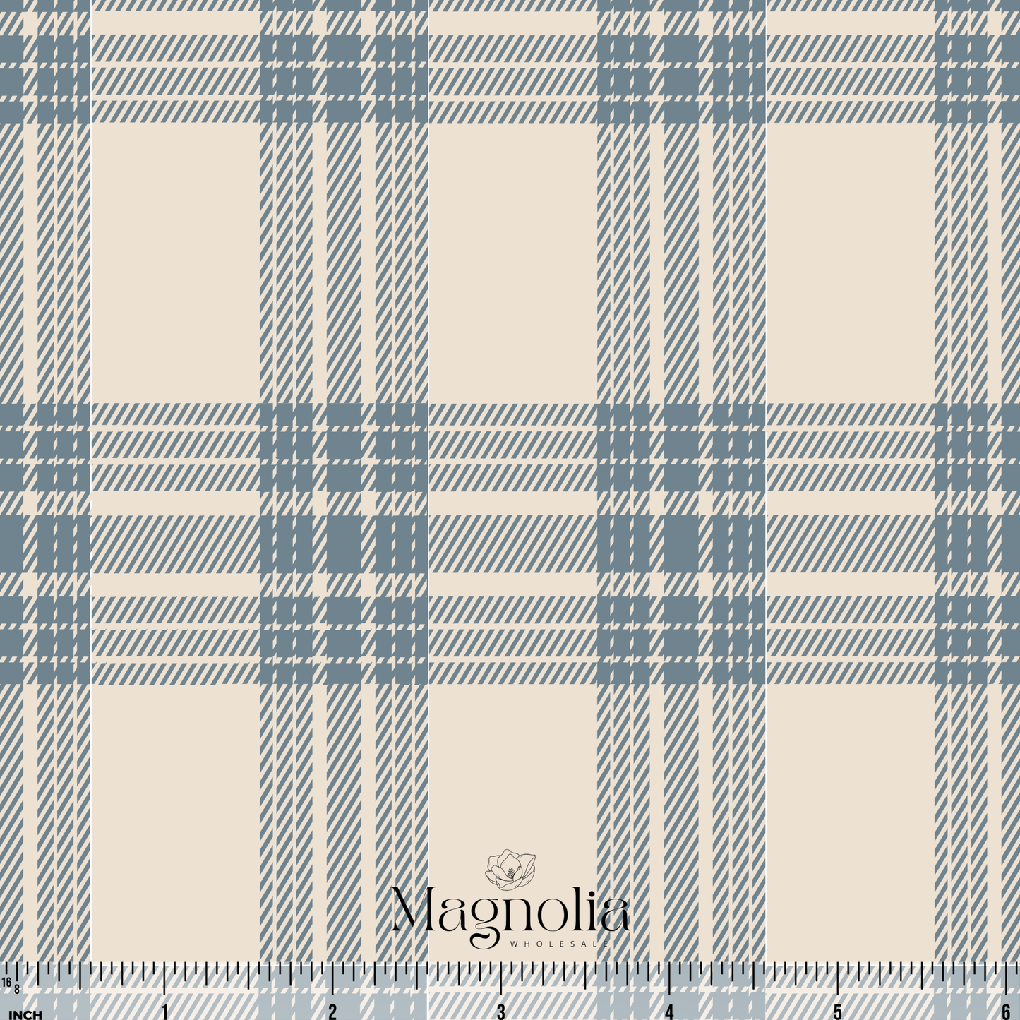 Country Christmas Plaid Slate | Ribbed Knit Cotton Feel