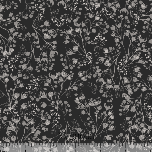 Frosted Field Black | Poly Crepe